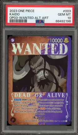 One Piece CCG Kaido Wanted Alternate Art ST04-003 PSA 10 Gem Mint - Image 1