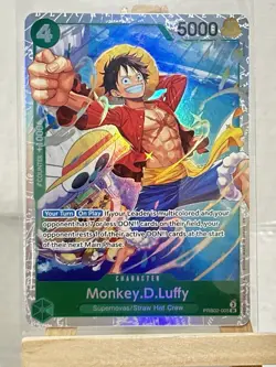 Monkey.D.Luffy PRB02-005 SR Premium Booster Holo Foil One Piece TCG NM - Image 1