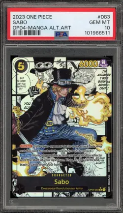 One Piece CCG Sabo Manga Alternate Art OP04-083 PSA 10 Gem Mint - Image 1