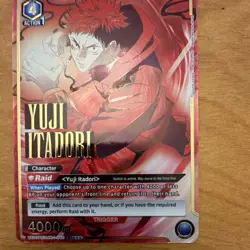 Bandai Union Arena Jujutsu Kaisen Yuji Itadori Super Rare Foil UE03BT/JJK-1-040 - Image 1