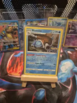 Blastoise 017/078 Holo Rare Pokemon GO Card - Near Mint Condition - Image 1