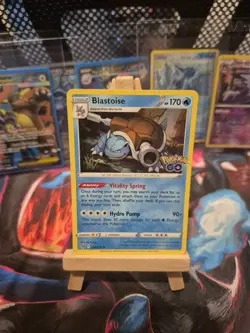 Blastoise 017/078 Holo Rare Pokemon GO Card - Near Mint Condition - Image 2