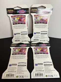 Lot Of 4 Sleeved Fusion Booster Strike Pokemon Cards Sealed New - Image 2