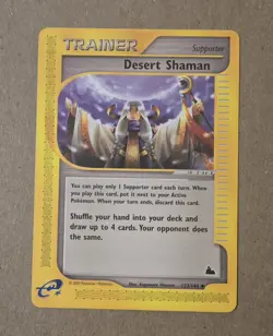 2003 Pokemon Desert Shaman Trainer 123/144 Skyridge Non Holo Regular Base Card - Image 1
