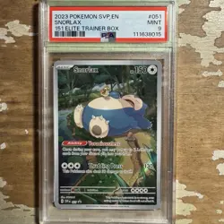 Pokemon Snorlax Promo Holo Sv: Scarlet & Violet 051 PSA 9 2023 TCG Card - Image 1