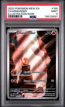 Pokemon Charmander TCG #168/165 Scarlet & Violet 151 Card PSA 9 - Image 3