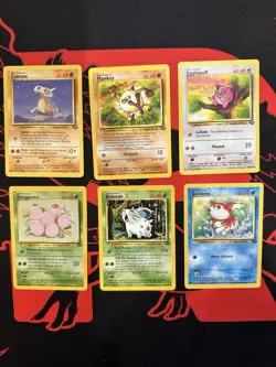 Lot Of 6 Vintage Pokemon Jungle Non Holo Cards WOTC NM Old School Near Mint - Image 1