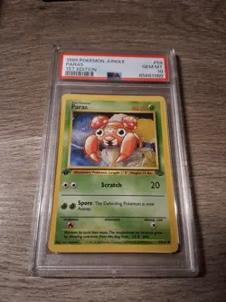 1999 Pokemon PSA 10 GEM MINT Jungle Set CARD 59 PARAS 1ST EDITION - Image 2