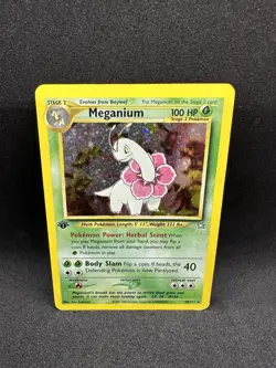 Meganium Holo 1st Edition 10/111 Neo Genesis Vintage Pokemon Card - Image 2