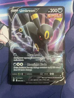 Umbreon V 094/203 Evolving Skies Ultra Rare Sword & Shield Pokemon TCG Card NM - Image 1
