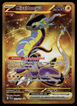 Pokemon Card - Miraidon ex Scarlet & Violet Base Set 253/198 Secret Rare - Image 1
