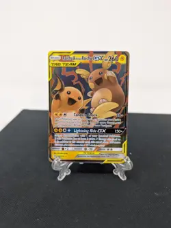 (110015) RAICHU & ALOLAN RAICHU GX 54/236 Pokemon Sun Moon Unified Minds Card - Image 3