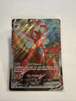 Pokemon TCG Scizor VMAX Darkness Ablaze Holo Ultra Rare Card 119/189 - Image 1