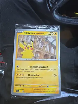Pikachu at the museum promo card SEALED Pokemon TCG - Image 1