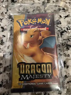 Pokemon Sun & Moon Dragon Majesty Booster Pack Dragonite Art - Image 1