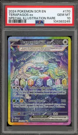 Pokemon Terapagos ex Stellar Crown Special Illustration Rare #170 PSA 10 - Image 1
