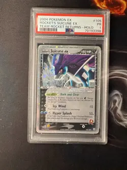 2004 Pokemon EX Team Rocket Returns Rocket’s Suicune EX # 105/109 Holo 💎PSA 1 - Image 1