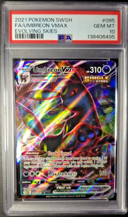 Pokemon Umbreon VMAX Holo Ultra Rare TCG Card Evolving Skies 095/203 PSA 10 - Image 1