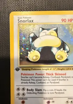 Pokemon TCG Jungle Snorlax 11/64 Holo Rare 1st Edition - Image 5