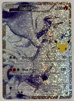 Reshiram Ultra Rare Pokemon TCG Celebrations: Classic Collection - Image 1