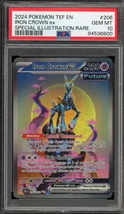 Pokemon Iron Crown ex Temporal Forces Special Illustration Rare #206 PSA 10 - Image 1