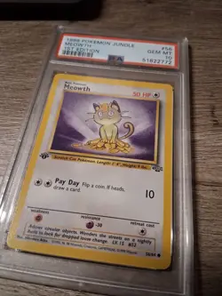 Meowth 1999 Pokemon Jungle 1st Edition #56 PSA 10 Gem Mint - Image 3