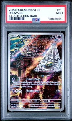 2023 POKEMON SVI EN-SCARLET & VIOLET ILLUSTRATION RARE #210 DROWZEE PSA 9 - Image 1