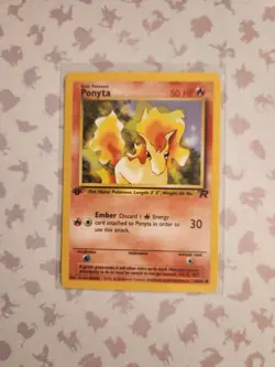 Ponyta 64/82 1st Edition Team Rocket Pokemon TCG - Image 1