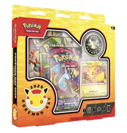 Pokemon Day 2026 30th Anniversary Pikachu Promo Coin & 3 Packs (BRAND NEW) - Image 1