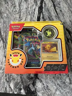 Pokemon Day 2026 30th Anniversary Pikachu Promo Coin & 3 Packs (BRAND NEW) - Image 3