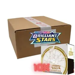 Pokemon Brilliant Stars Elite Trainer Box Sealed Case (10 ETB) 820650870125 - Image 1