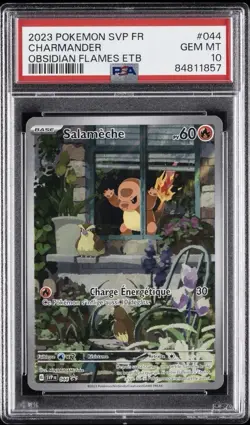Pokemon Charmander Promo Obsidian Flames ETB FR PSA 10 #044 2023 - Image 1