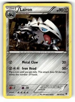 Pokemon: Plasma Blast Lairon #58/101 Uncommon,Regular .P2N - Image 1