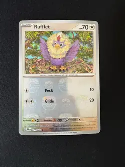 2025 Pokemon Black Bolt Rufflet Master Ball Holo #77 - Image 1