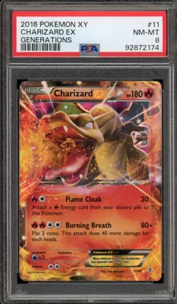 Pokemon Charizard EX XY Generations Holo Ultra Rare #11 PSA 8 - Image 1