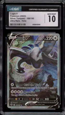 Pokemon Lugia V Silver Tempest Full Alt Art #186 CGC 10 Gem Mint - Image 1
