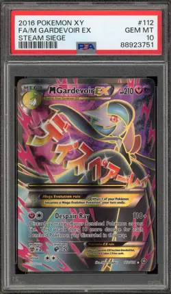 Pokemon M Gardevoir EX XY Steam Siege Full Art #112 PSA 10 Gem Mint - Image 1