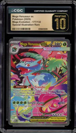 Pokemon Mega Venusaur ex Mega Evolution SIR #177 CGC 10 Pristine - Image 1
