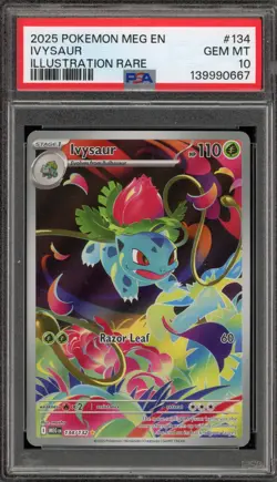 Pokemon Ivysaur Mega Evolution Illustration Rare #134 PSA 10 Gem Mint - Image 1