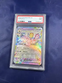 ESPEON EX 2025 POKEMON PRISMATIC EVOLUTIONS DOUBLE RARE 034/131 PSA 9 MINT!! - Image 1