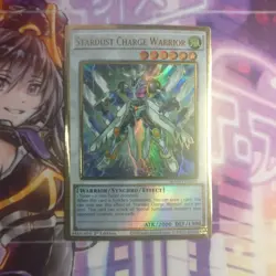 1X STARDUST CHARGE WARRIOR MAGO-EN029 1ST GOLD ULTRA YUGIOH - Image 2