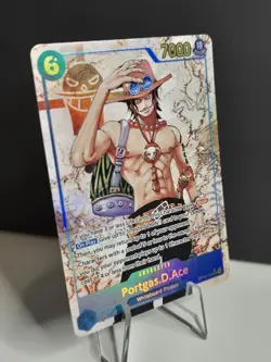 One Piece Card Game - Portgas.D.Ace OP13-119 - ALTERNATE ART PARALLEL- NM - ENG - Image 2