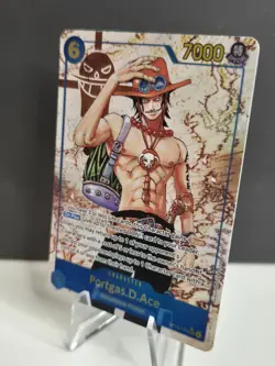 One Piece Card Game - Portgas.D.Ace OP13-119 - ALTERNATE ART PARALLEL- NM - ENG - Image 3