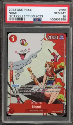 One Piece CCG Nami Gift Coll. 2023 OP01-016 PSA 10 Gem Mint - Image 1