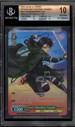 Weiss Schwarz Levi: Merciless Assault AOT/SX04-026SSP SSP BGS 10 Pristine - Image 1