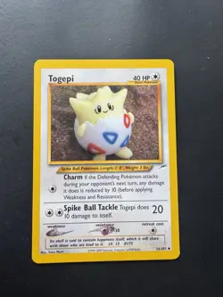 Pokemon Card – Togepi – 56/105 – Neo Destiny – 2002 - Image 1