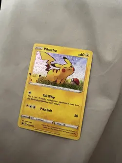 Pikachu SWSH039 Holo Black Star Promo Card Pack Fresh NM Condition - Image 1