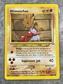 Hitmonchan 69/105 Pokemon TCG Neo Destiny Vintage Card Regular (Light Play) 2 - Image 1