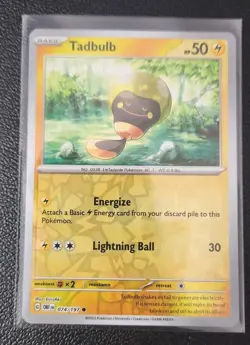 Tadbulb ERROR REVERSE HOLO BLEED 074/197 Pokemon TCG Card OBF Near Mint NM - Image 1