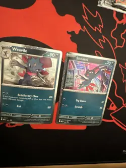 Sneasel & Weavile - Cosmos Holo Promo Pokemon Cards MEP 020 & 021 - Image 4